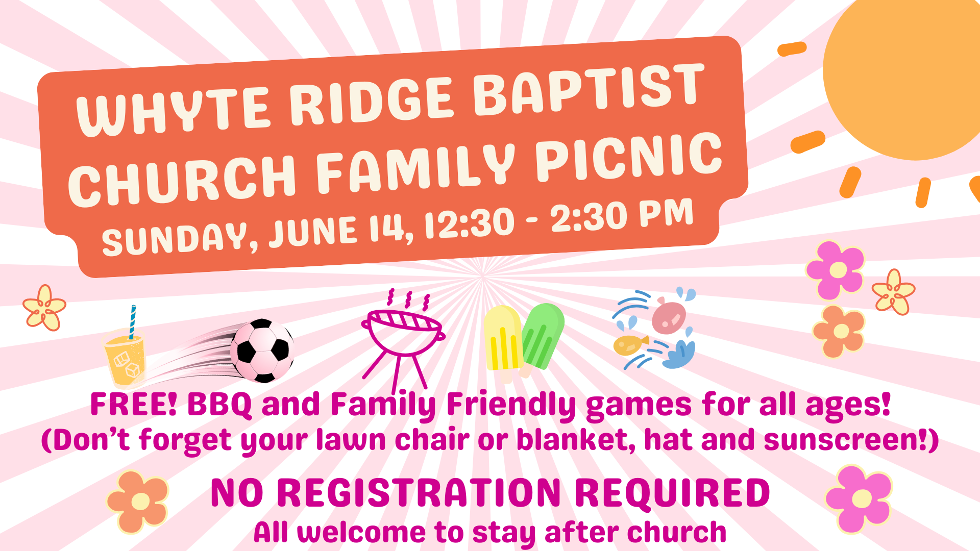 Church picnic Sunday June 14 2026