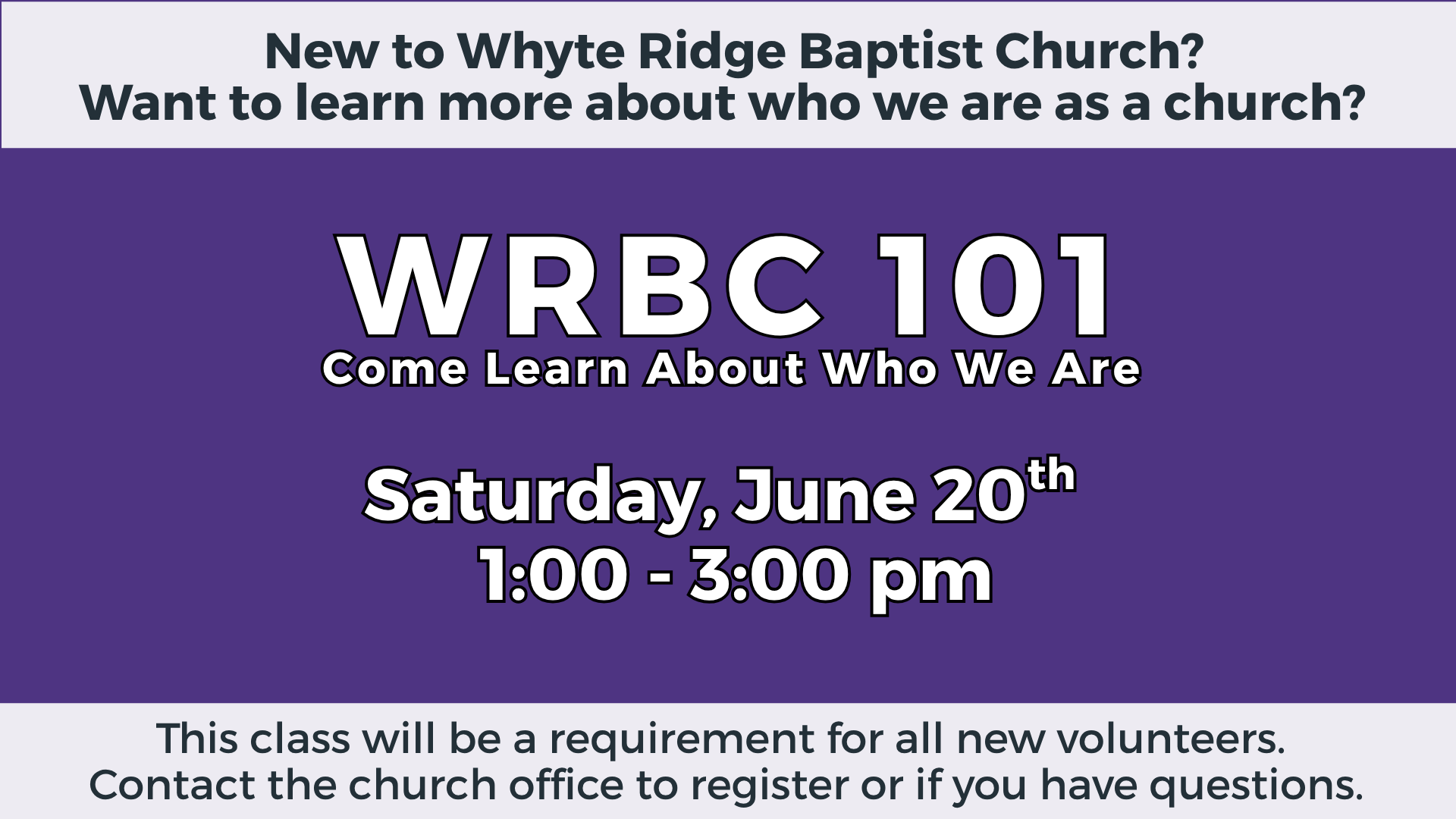 WRBC 101